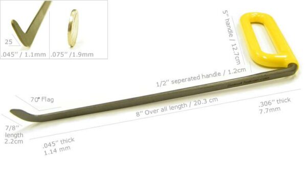 Dentcraft 8" Shaved Tool - Left