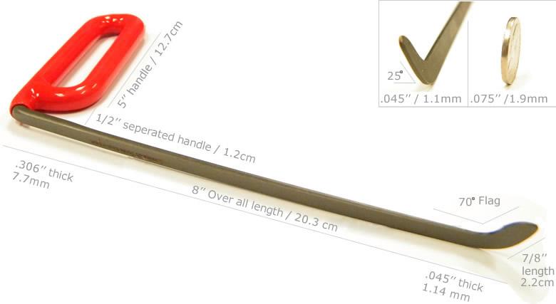 Dentcraft 8" Shaved Tool - Right